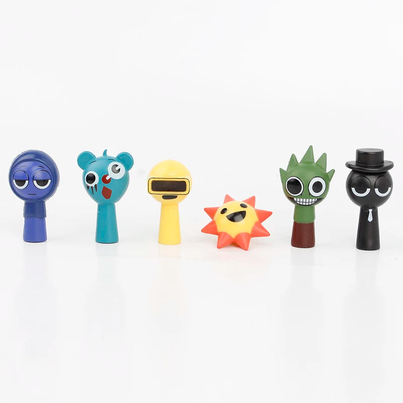 24pcs/Set Mini Sprunki Action Figure Toy Cartoon Movie Sprunki Wenda Model Doll Figurines Kids Gift