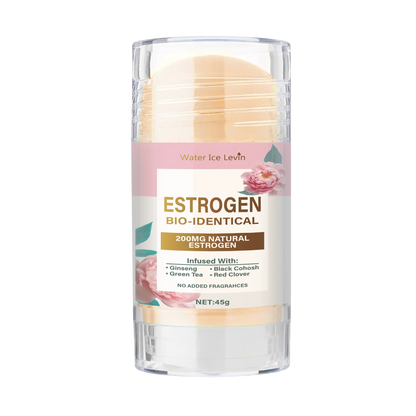 Natural Estrogen Cream Stick, Glycerin, Ginseng Root, Tea Tree Leaf Extract, Calming, Gentle Body Care Cream, Alcohol-Free, Suitable for All Skin Types, Natural Skin Care