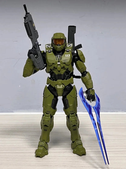 Game 18CM RE:EDIT Reach 1/12 SCALE MASTER CHIEF MJOLNIR MARK V1 Articulated Action Figurine Collectible Ornaments Cool Boys Gift