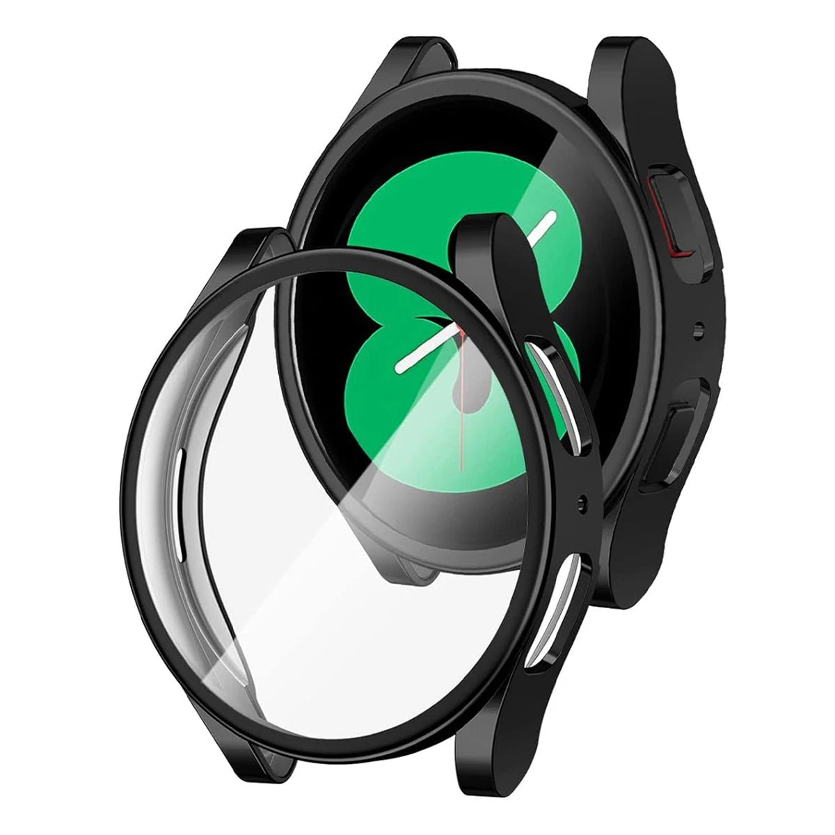 Watch Case for Samsung Galaxy Watch 4/5/6/7 40mm 44mm Screen Protector TPU All-Around Bumper Protective Cover ，Easy to install