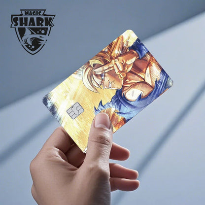 100% New Anime Goku Vegeta Super Saiyan 3M Front Film Skin Sticker Cover for Debit Credit Card