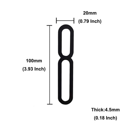 4 Inch 100mm Self Adhesive Big Modern Door Number for Exterior House Apartment Plaque Mailbox Address Digits Sticker Sign Black