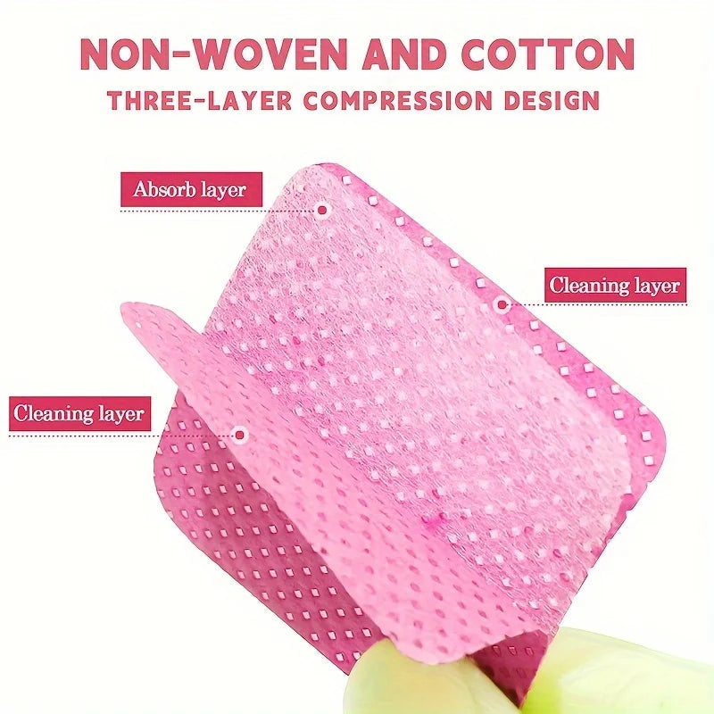 20/600Pcs Lint-Free Nail Wipes Gel Cleansing Tissues Aluminum-Free Nail Polish Remover Pads for NaiArt Beauty Cleaning Care Tool