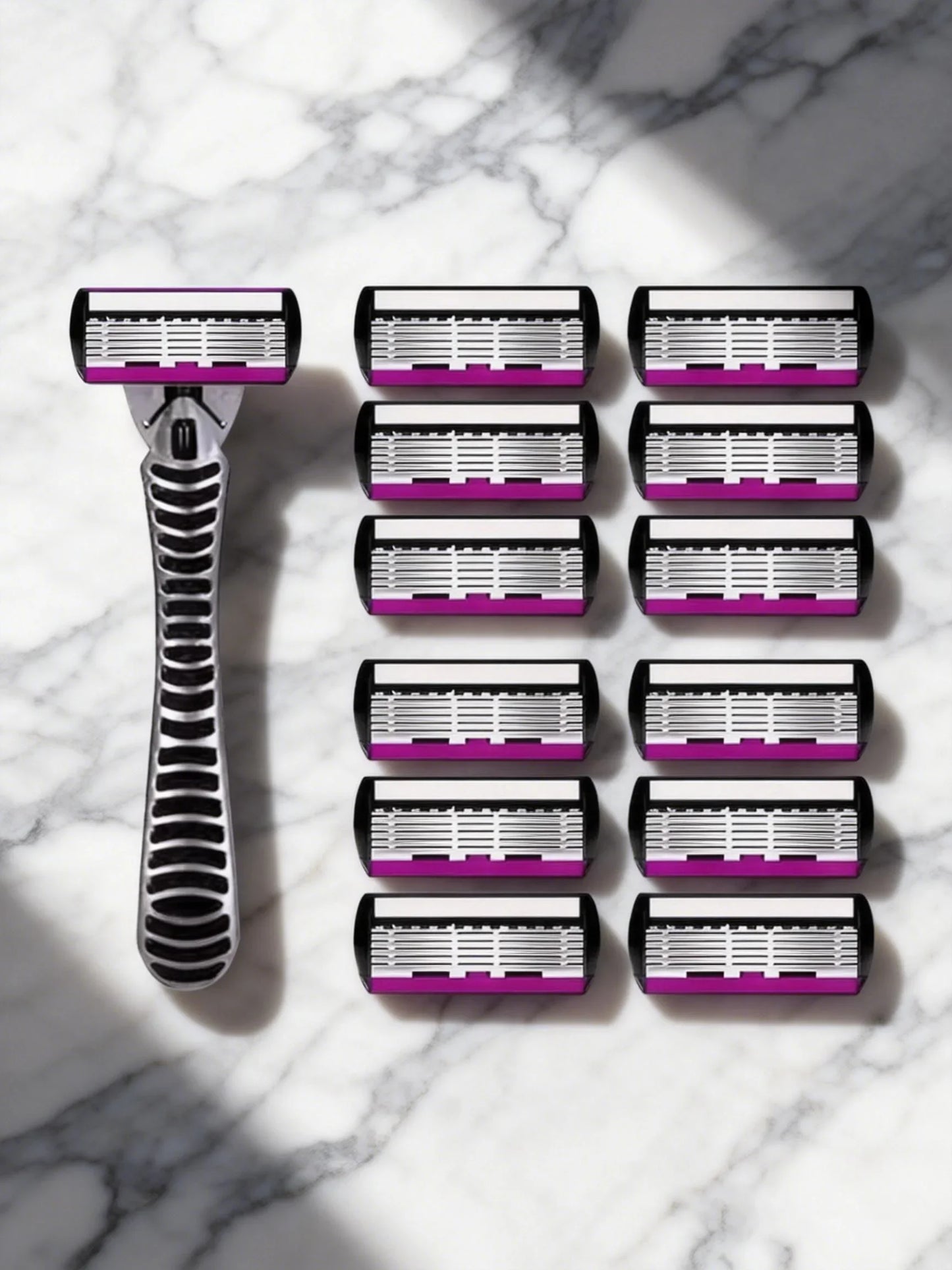 3/6/12 Pcs/ High Quality Man Safety Razor Blade 6 Layer German Stainless Steel Shaving Cartridges Compatible Mach Shaver