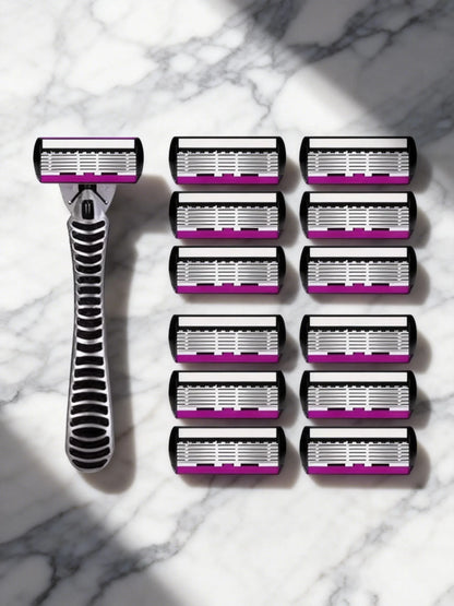 3/6/12 Pcs/ High Quality Man Safety Razor Blade 6 Layer German Stainless Steel Shaving Cartridges Compatible Mach Shaver