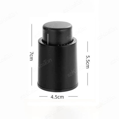 Wine Stopper With Vacuum Pump Bar Accessories Air Lock Aerator Rubber Black Bottle Stopper Keep Wine Fresh Saver Sealing