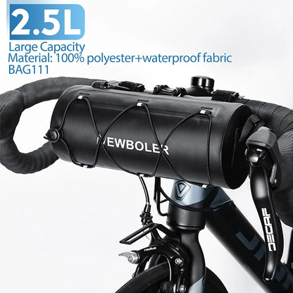 NEWBOLER 5L New Handlebar Bag Bicycle Bags Frame Pannier Bag Multifunction Portable Shoulder Bag Bike Accessories