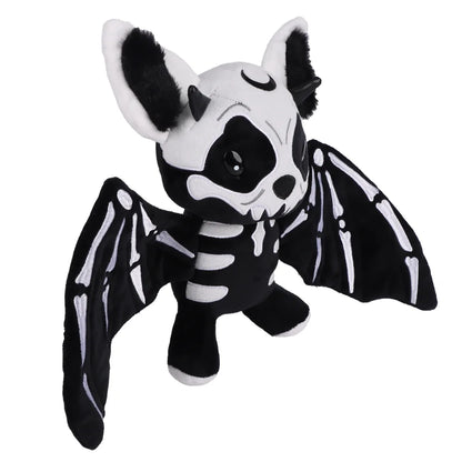28cm Halloween Two-color Skeleton Bat Plush Toy Stuffed Skeleton Animal Toys Cute Plushie Doll Home Decor Halloween Holiday Gift