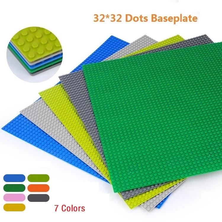 Base Plate 32*32 16X32 16X16 Dots  Building Blocks Baseplate DIY Plastic Plate  Classic Brick Accessories Kids Toy