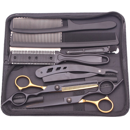 6'' Hair Scissors Professional Cutting Shears Thinning Hairdressing Razors Com Set Salon Barber & Home Japan Steel Dropshipping