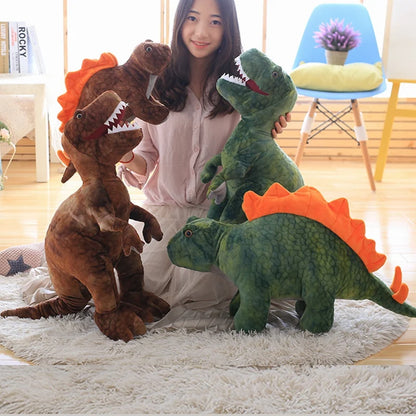 Hot 50cm-80cm Cute Simulation Dinosaur Plush Toys Stuffed Animals Plush Dinosaur Pillow Tyrannosaurus Rex Dolls Boys Girls Gifts