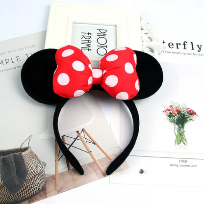 2023 New Cute Performance Party Headband Mickey Minnie Headband Mickey Mouse Bow DY Black Ear Headband Christmas HairAccessories