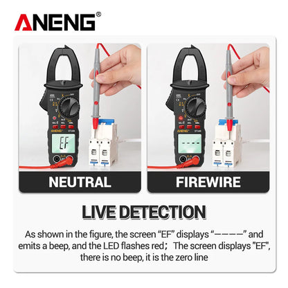 ANENG ST180 AC Current Clamp Meter  Digital 4000 Counts Multimeter Ammeter Voltage Tester Car Amp Hz Capacitance NCV Ohm Tool