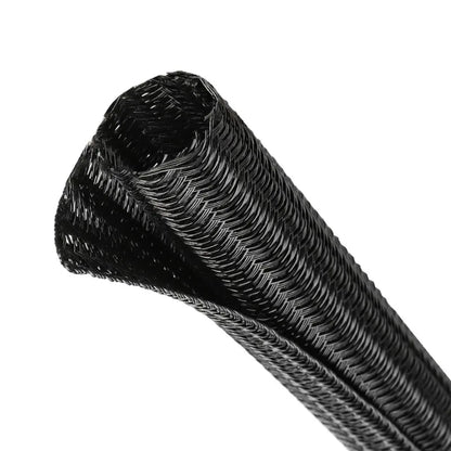 2/5M Black PET Expandable Self Closed Cable Sleeve Diameter 3mm ~ 50mm Split Insulated Heat resist Split Line Protector Sleeve