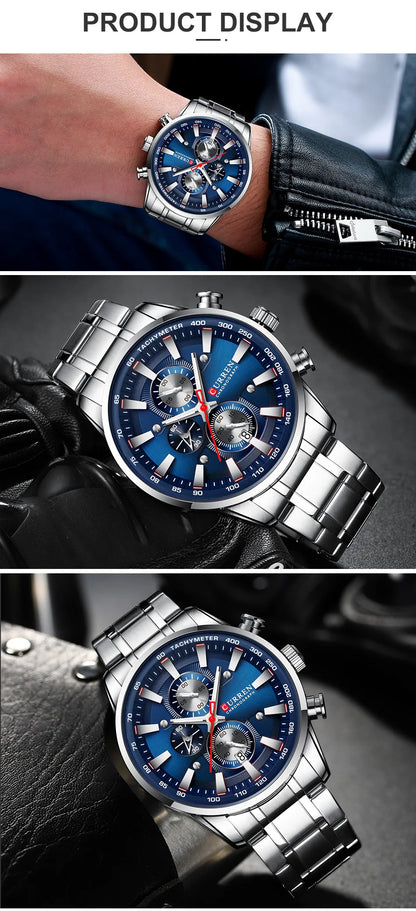 New Watches for Men Top Luxury Brand CURREN Quartz Men’s Watch Sport Waterproof Wrist Watches Chronograph Date Relogio Masculino