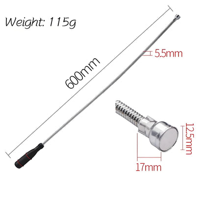 Flexible Magnetic Pickup Tool with Strong Suction Rod - Bendable for Auto Repair/Sink Drain & Multi-Purpose Use