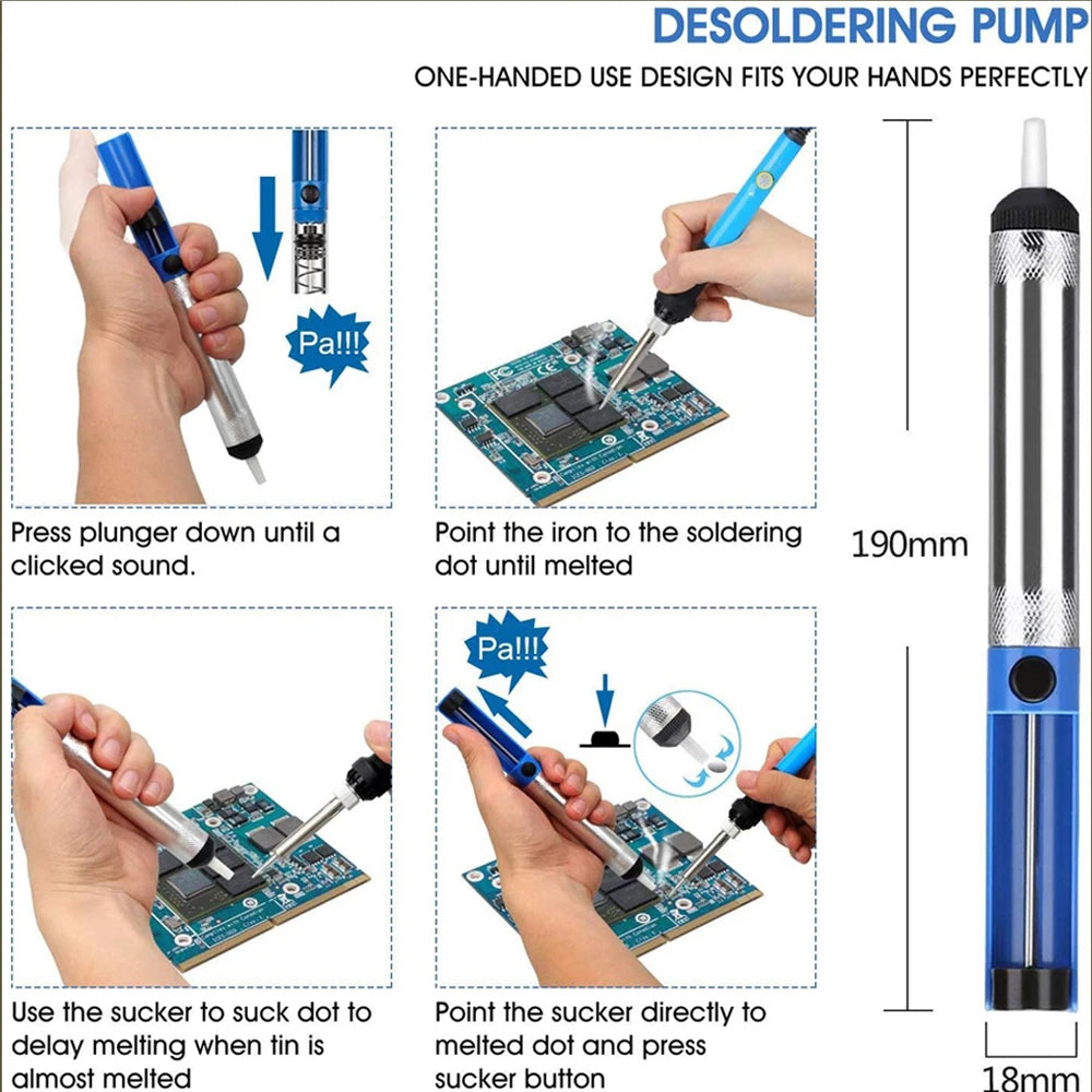 2026 Soldering Iron Kit Welding Tools (908-06: With Multimeter ; 908-02: without) Soldering Kit with LCD Digital Multimeter 60W
