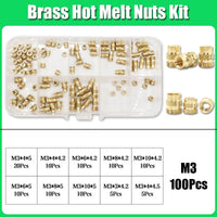 100pcs M3 Brass Nut