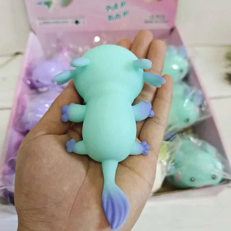 Axolotl Squeeze Ball Cute Fish Relax Cartoon Antistress Squishy Stress Relief Slow Rising For Adult Kids Stretch Toys