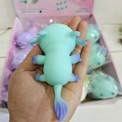 Axolotl Squeeze Ball Cute Fish Relax Cartoon Antistress Squishy Stress Relief Slow Rising For Adult Kids Stretch Toys