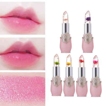 Peach Color Lip Balm Crystal Temperature Change Lipstick Girl Moisturizing LongLasting Lip Gloss Makeup Lip Care Repair Cosmetic