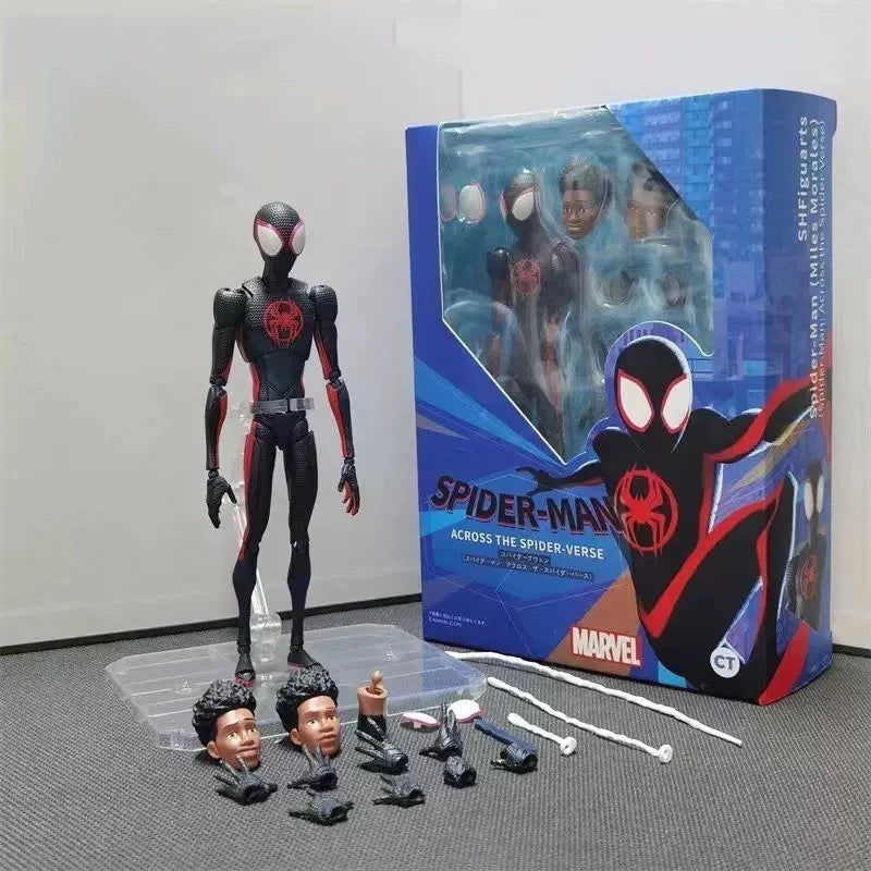New CT Toys Spiderman Figure Mafex 185 Miles Morales 2099 Classic Costume Spider-Man Action Figure Anime Mafex185 Figurine Toys