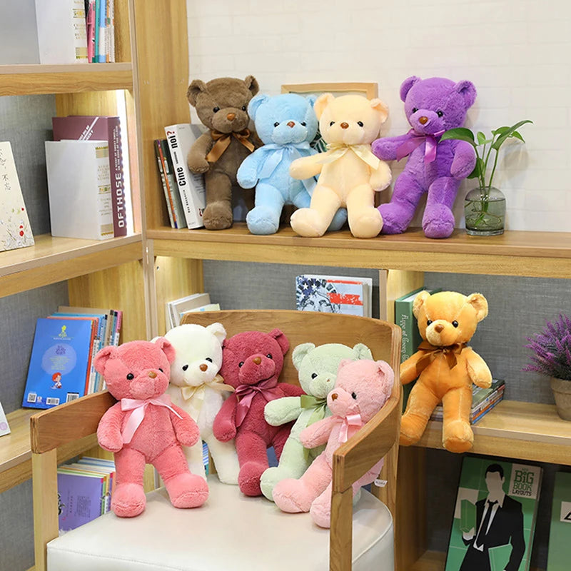 30CM Colorful Bear Plush Animals Toys Doll Soft Stuffed Teddy Bears for Girls Wedding Baby Shower Toy Birthday Gift Child Kids