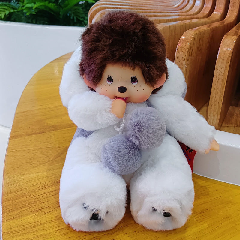 2023 New 20cm Kawaii Cartoon Animation Doll MONCHICHI Children's Birthday Gift Christmas Gift Wedding Supplies Doll