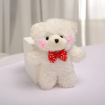 12cm Cute Bear Plush Keyring Pendant Soft Stuffed Plush Keychain Toy Backpack Pendant Birthday Gifts for Children