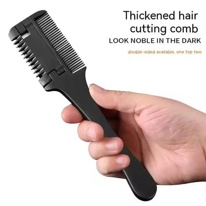 Double Sided Hair Thinner Trimmer Razor Comb Cutting Scissors Razor Comb for Trim & Thin Home Salon Home Haircut Styling