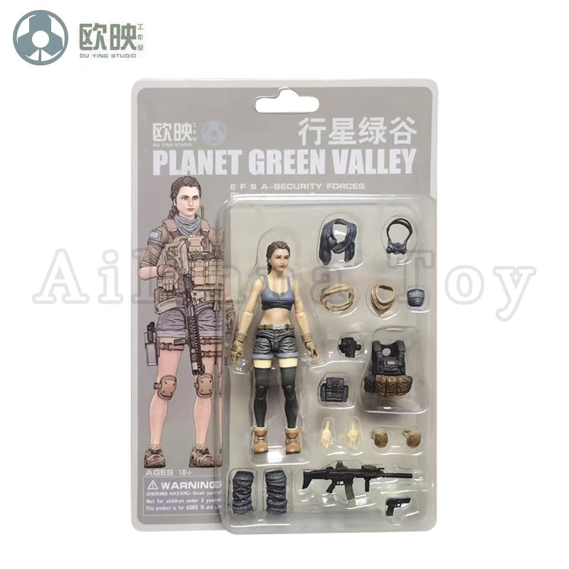Ou Ying Studio 1/18 Planet Green Valley PGV 3.75inch Action Figure Girls War EFSA Female Figures Anime Model