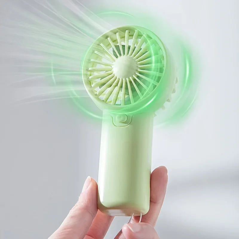 2026 Cute Mini Fan Portable Handheld Fan Lightweight Handy Fan Pocket Size Low Noise Small Electric Fan Student Gift Outdoor Fan