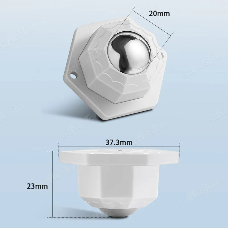 4Pcs/lot Self Adhesive Caster Wheels Mini Swivel Wheels Stainless Steel Nylon Universal Wheel 360° Rotation Sticky Heavy Pulley