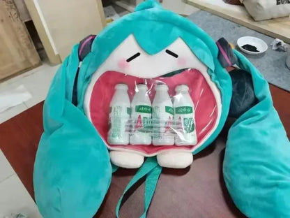 Hatsune Miku Shoulder Bag Backpack Cute Anime Girl Plush Cartoon Kawaii Knapsack Student Bag Packet For Kids Gifts Toys