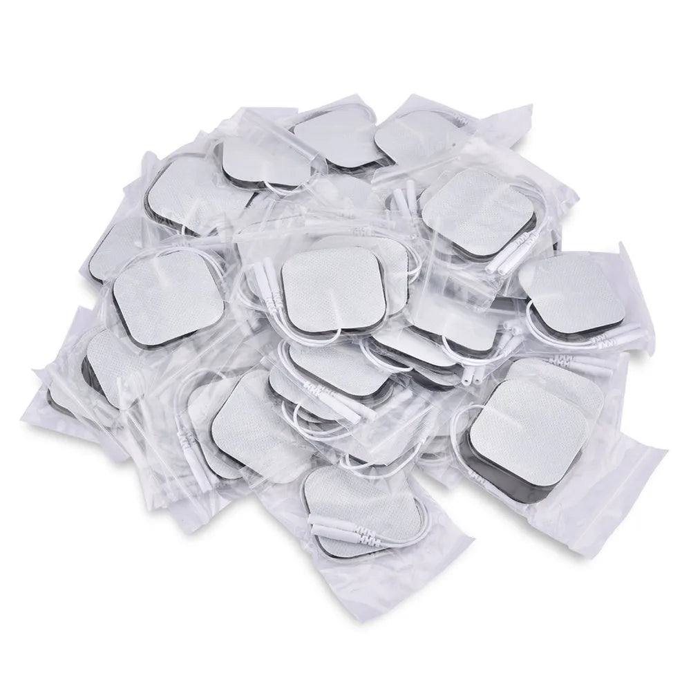 100P/50P 5x5cm Muscle Stimulator Electrode Pads Non-woven Fabric Self Adhesive Replacement Pads for Tens Digital Massage Machine