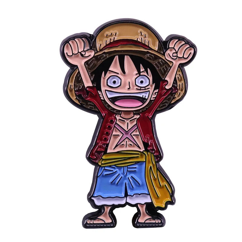 Japanese Anime Enamel Pin Cute Lapel Pin Devil Fruit Brooches for Backpack Manga Badges Jewelry Accessories
