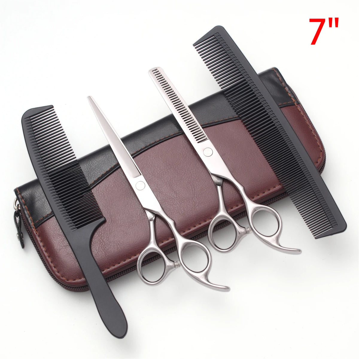 Professional Barber Scissors Set Japanese Steel Straight Thinning Texturizing Shears Precision Ground Sharp for Salon Home  Use