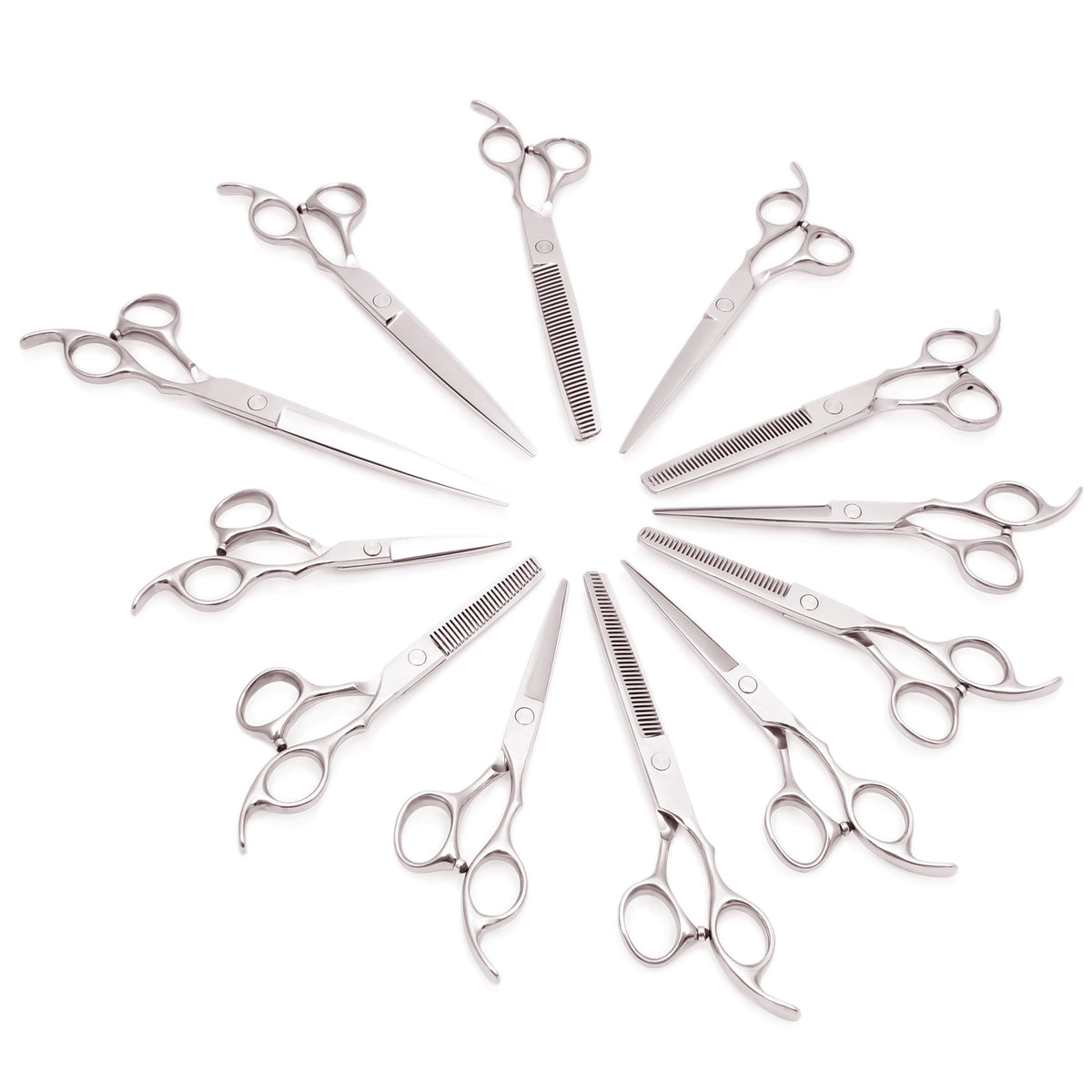 Professional Barber Scissors Set Japanese Steel Straight Thinning Texturizing Shears Precision Ground Sharp for Salon Home  Use