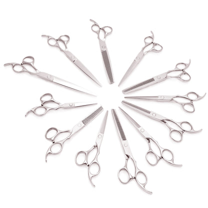 Professional Barber Scissors Set Japanese Steel Straight Thinning Texturizing Shears Precision Ground Sharp for Salon Home  Use