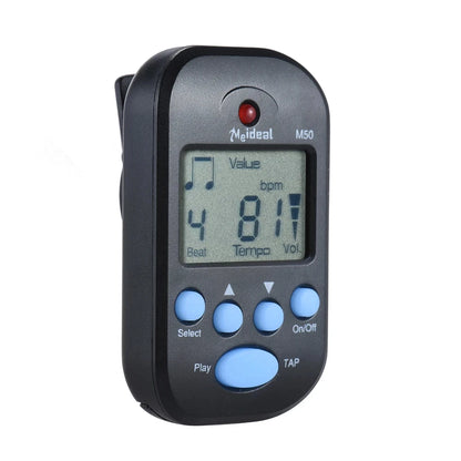 M50 Professional LCD Digital Metronome for Guitar Violin Bass - Rhythm Metronome for Stringed Instrument Players
