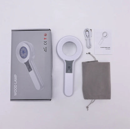 NEW Woods Lamp Skin Analyzer Portable Facial Salon Beauty Analyzer UV Lamp Wood Dermatology for Analyzing Testing Examination