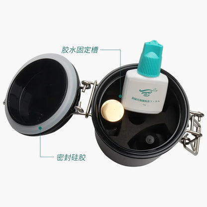 200ml Individual Eyelashes Glue Storage Tank Container Adhesive Stand Eyelash Extension Activated Sealed Storage Makeup Tools