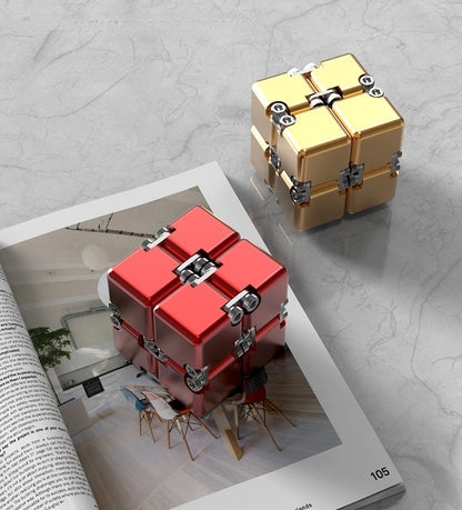 Fashion Metal Infinite Magic Cube New Unique Upgraded Disassembled Assembled Developing Intelligence Decompression Toy