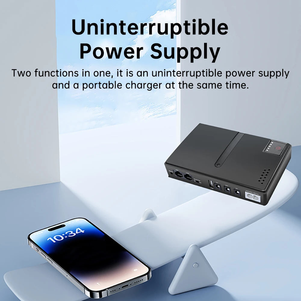 AC85-265V DC1018L Router 5V9V12V Optical Cat Monitor Backup Uninterruptible DC Power Supply Charger Cell Phone UPS No Battery