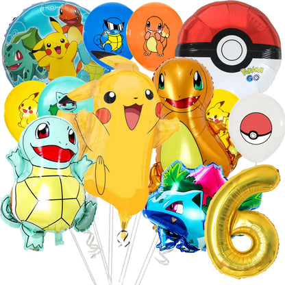 Decoration Pokemon Birthday Party Hats Pikachu Disposable Tableware Tablecloth Cup Plate Napkin Baby Shower Party Favors Pokemon
