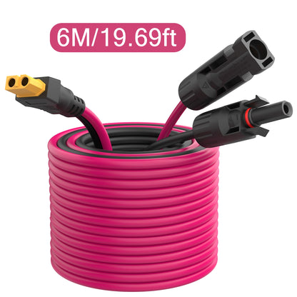 Solar to XT60 extension cable 12AWG 30A solar connector to XT60 adapter cable suitable for solar panel to portable power station