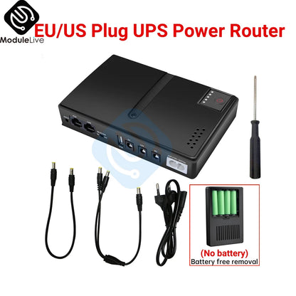 AC85-265V DC1018L Router 5V9V12V Optical Cat Monitor Backup Uninterruptible DC Power Supply Charger Cell Phone UPS No Battery