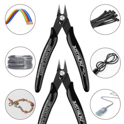 2Pcs Mini Nose Cutting Plier Electrical Wire Cable Cutter  Metal Side Snips Flush Pliers Convenient Durable Tool