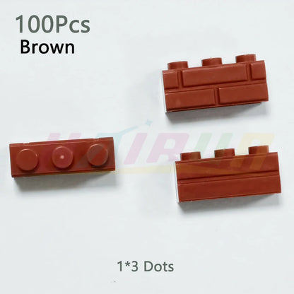100/120Pcs MOC Building Block Simulation City Wall Brick Building Block Model Building Accessories Castle Construction Toys