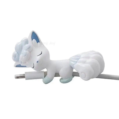 Hot Anime Figure Usb Protective Case Cable Bite Pikachu Cup Pet Eevee Dolls Meow Jigglypuff Accessories Toy Gift